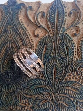 925 Sterling Silver 3 Band Ring With Zirconias